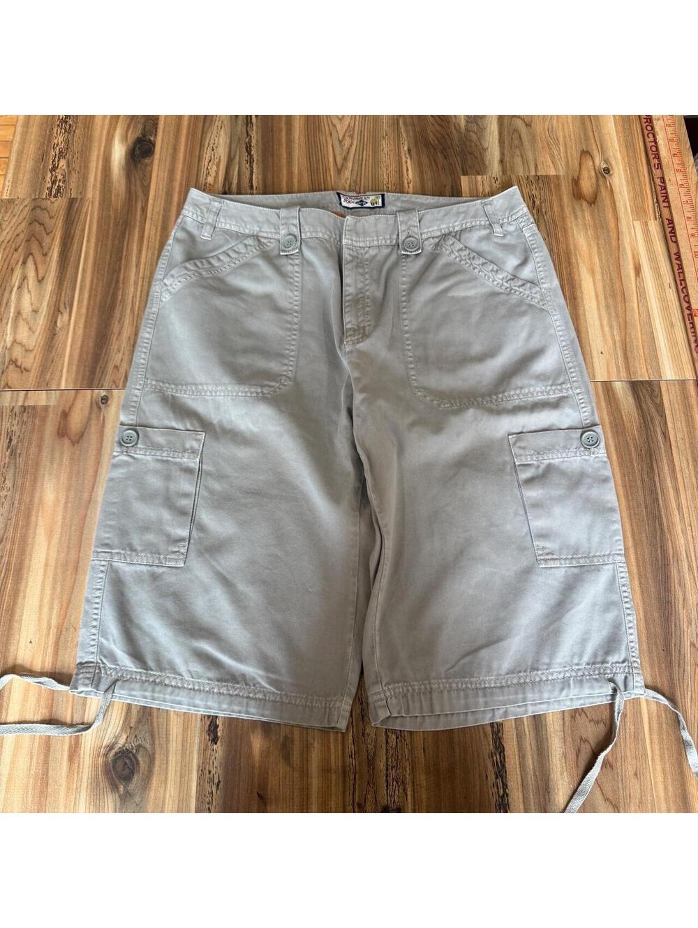 Caribbean Joe gray cotton cargo shorts
